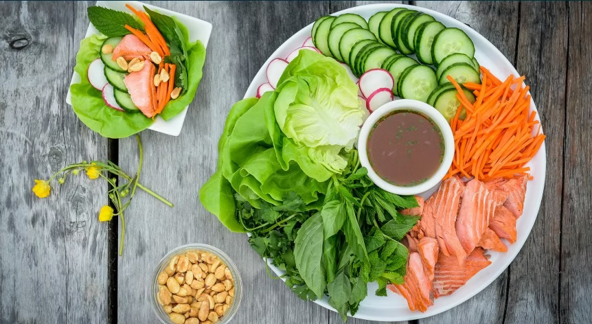 Copper River Sockeye Salmon Lettuce Wraps