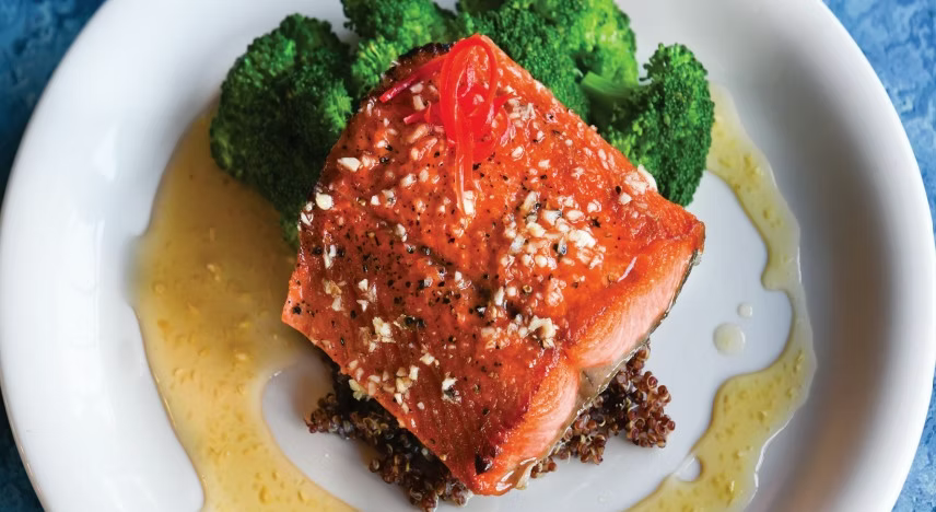 Honey Garlic Glazed Copper River Sockeye Salmon