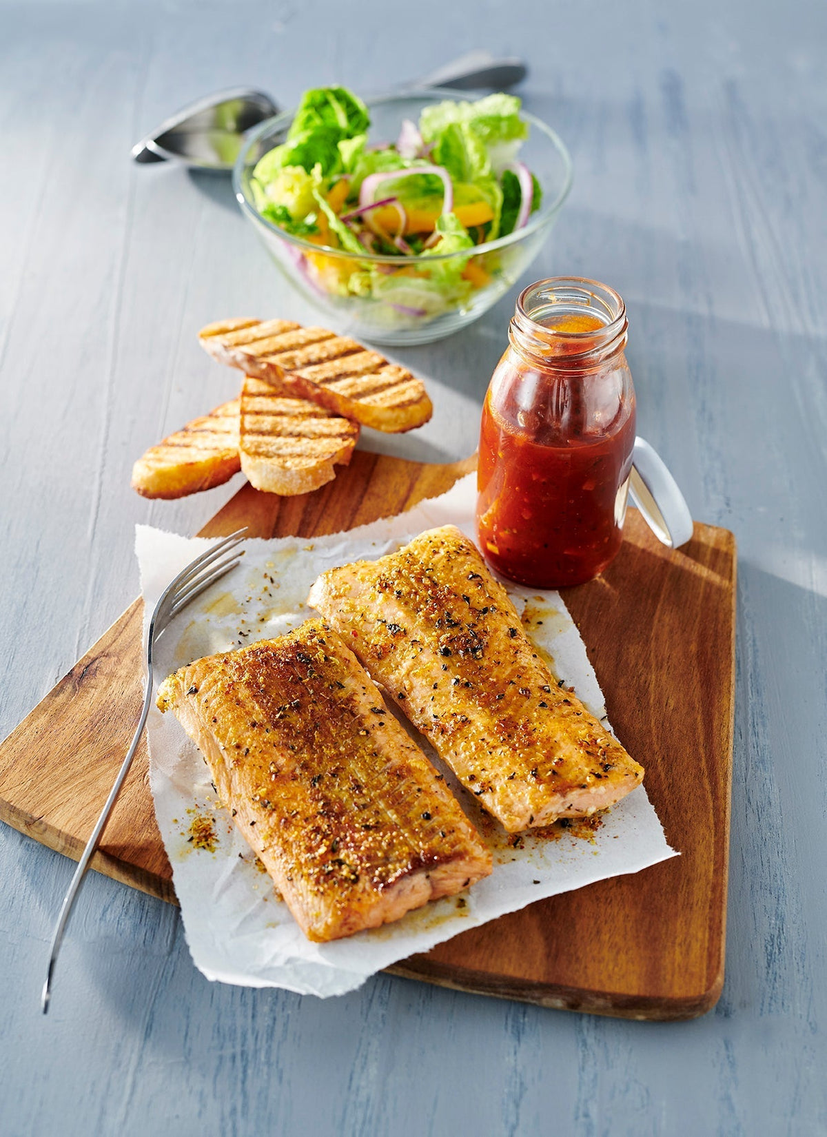 Grilled Wild Salmon with Homemade BBQ Rub
