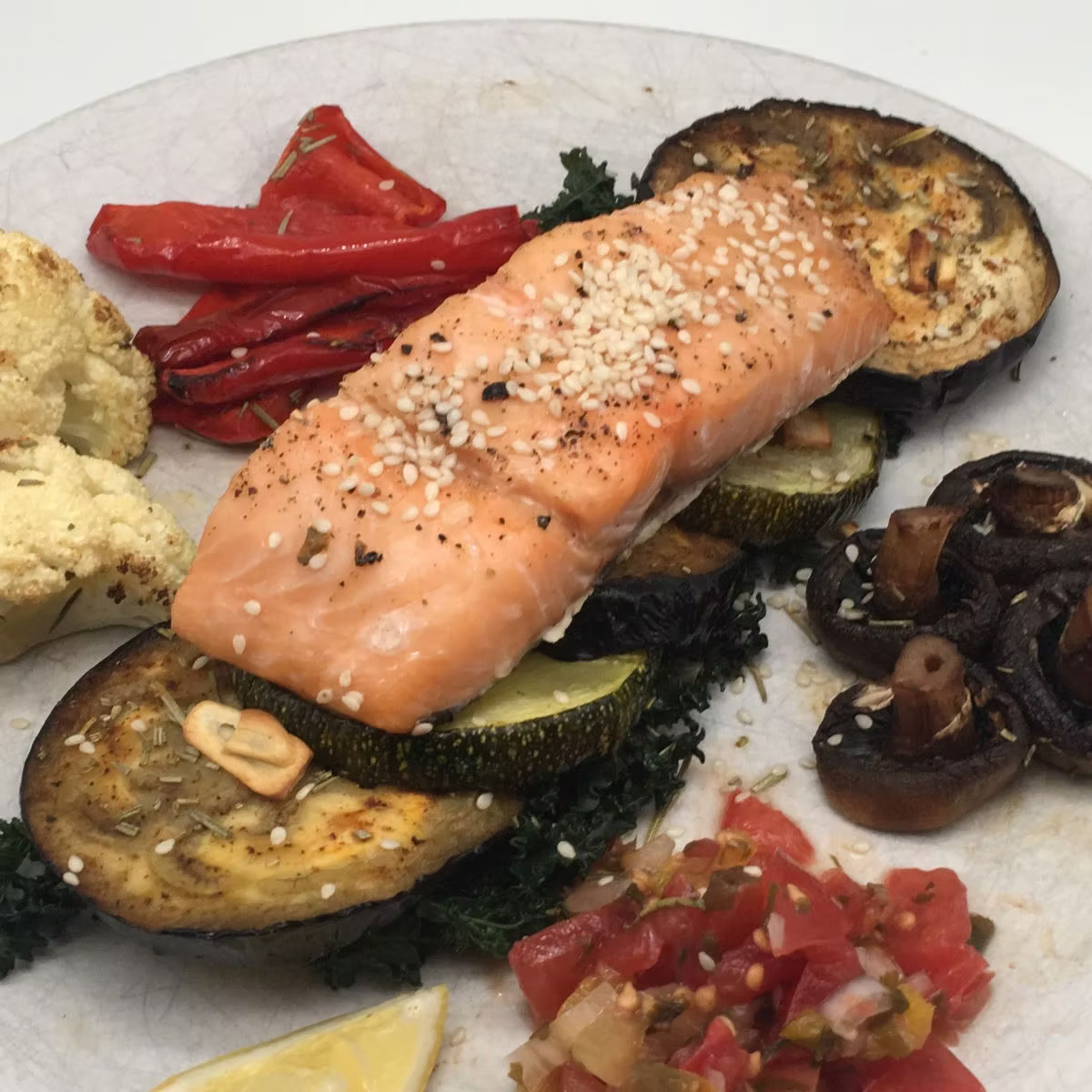 Copper River Coho Salmon with Roasted Vegetables