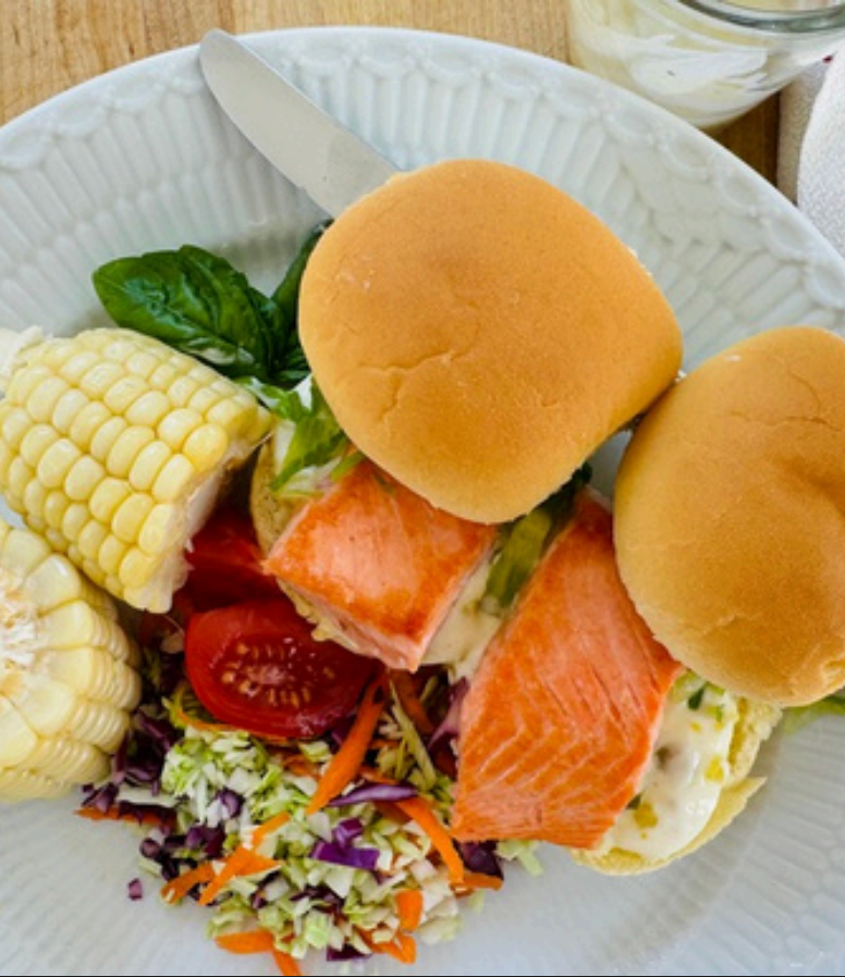 Coho Sliders With Homemade Tartar