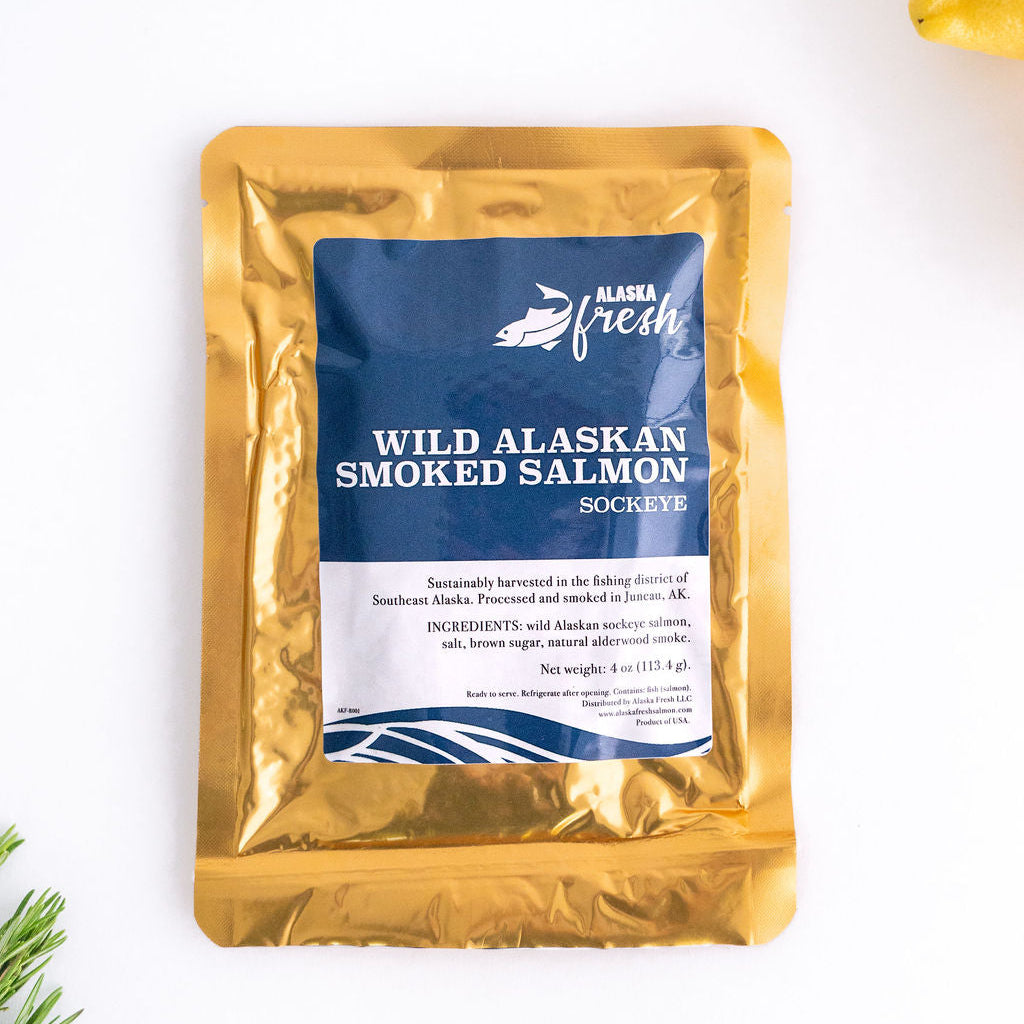 Wild Alaskan Sockeye 4 oz Smoked Salmon Ready To Eat