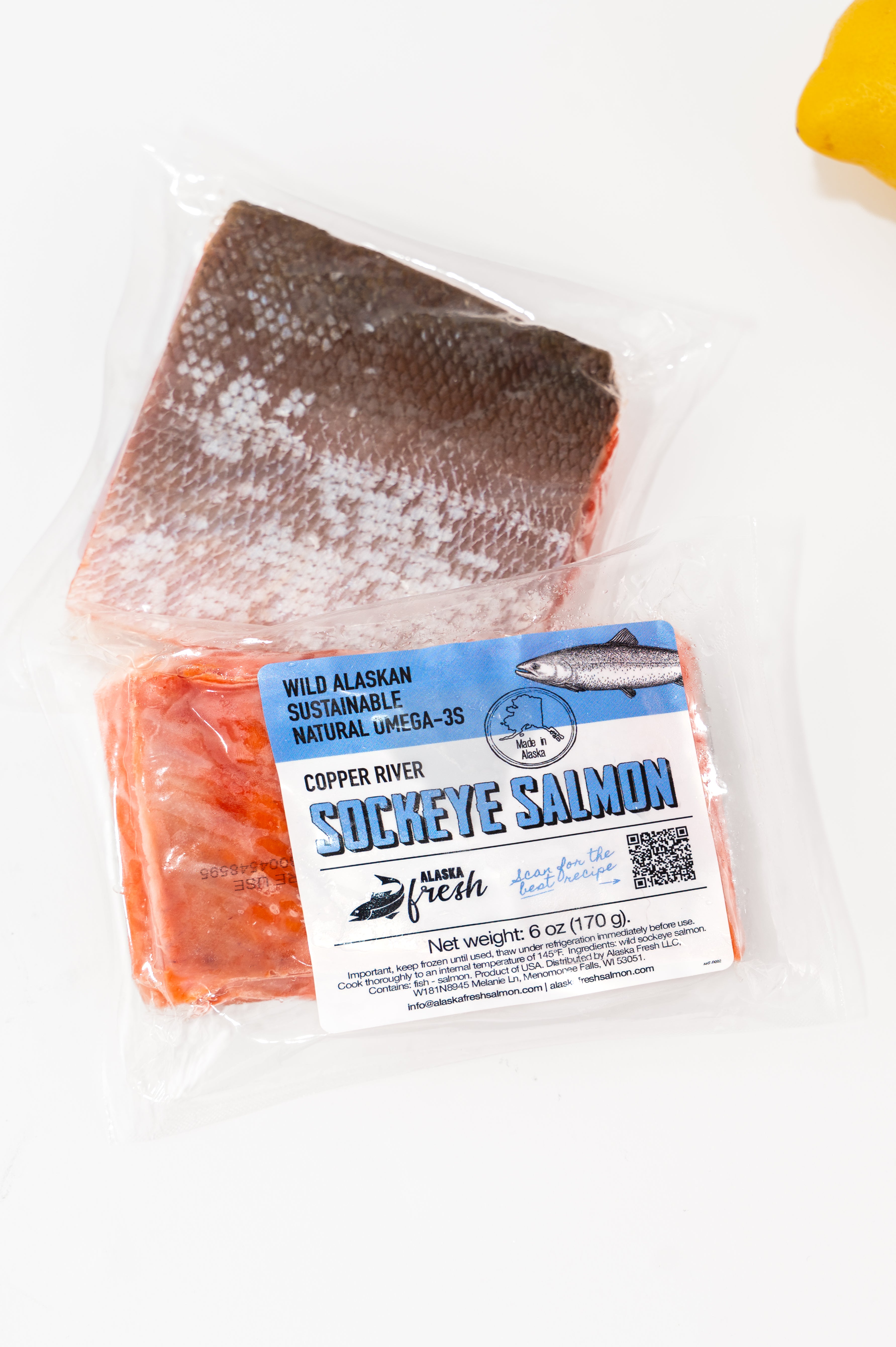 Alaska Fresh Seafood's Copper River Sockeye Salmon in packaging
