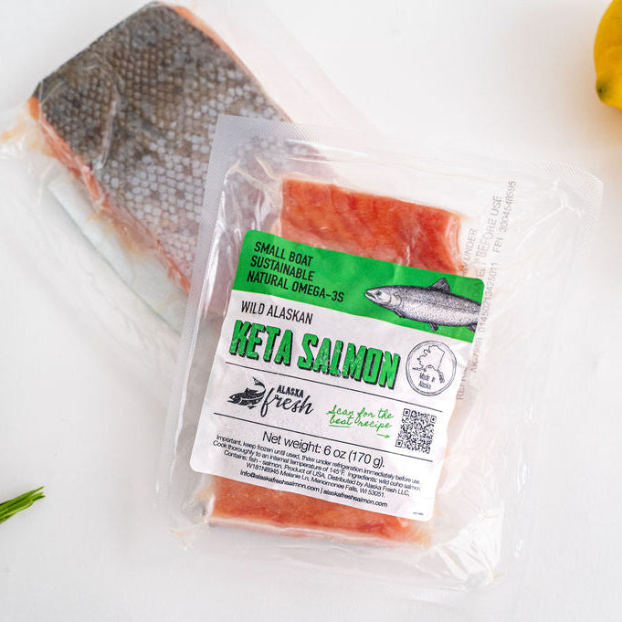 Wild Alaskan Keta Salmon Portions