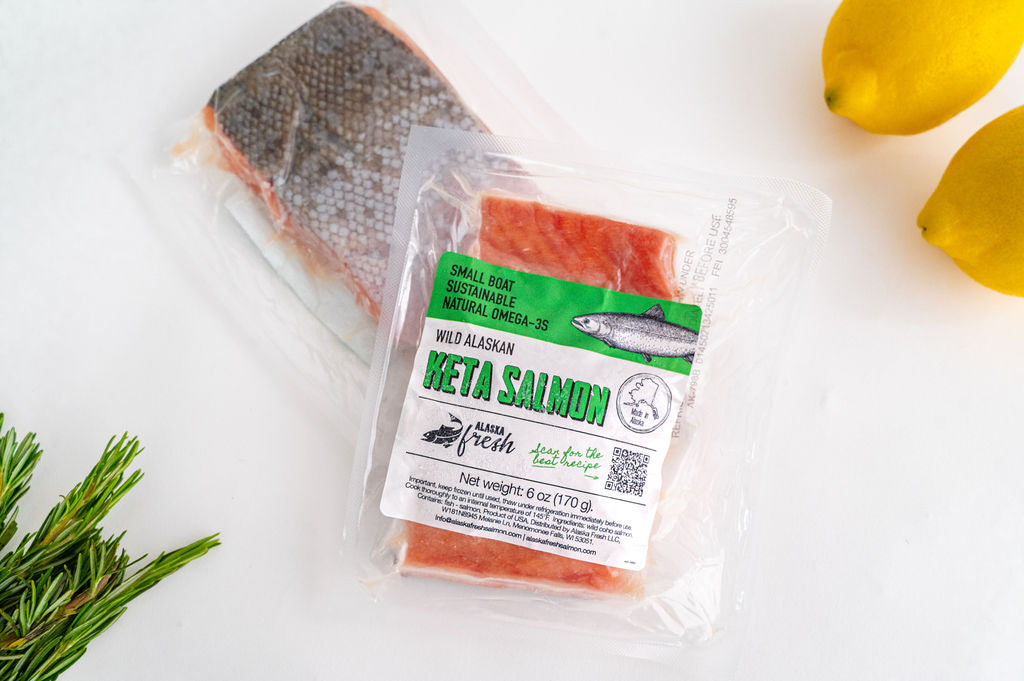 Alaska Fresh Seafood's Keta Salmon in packaging