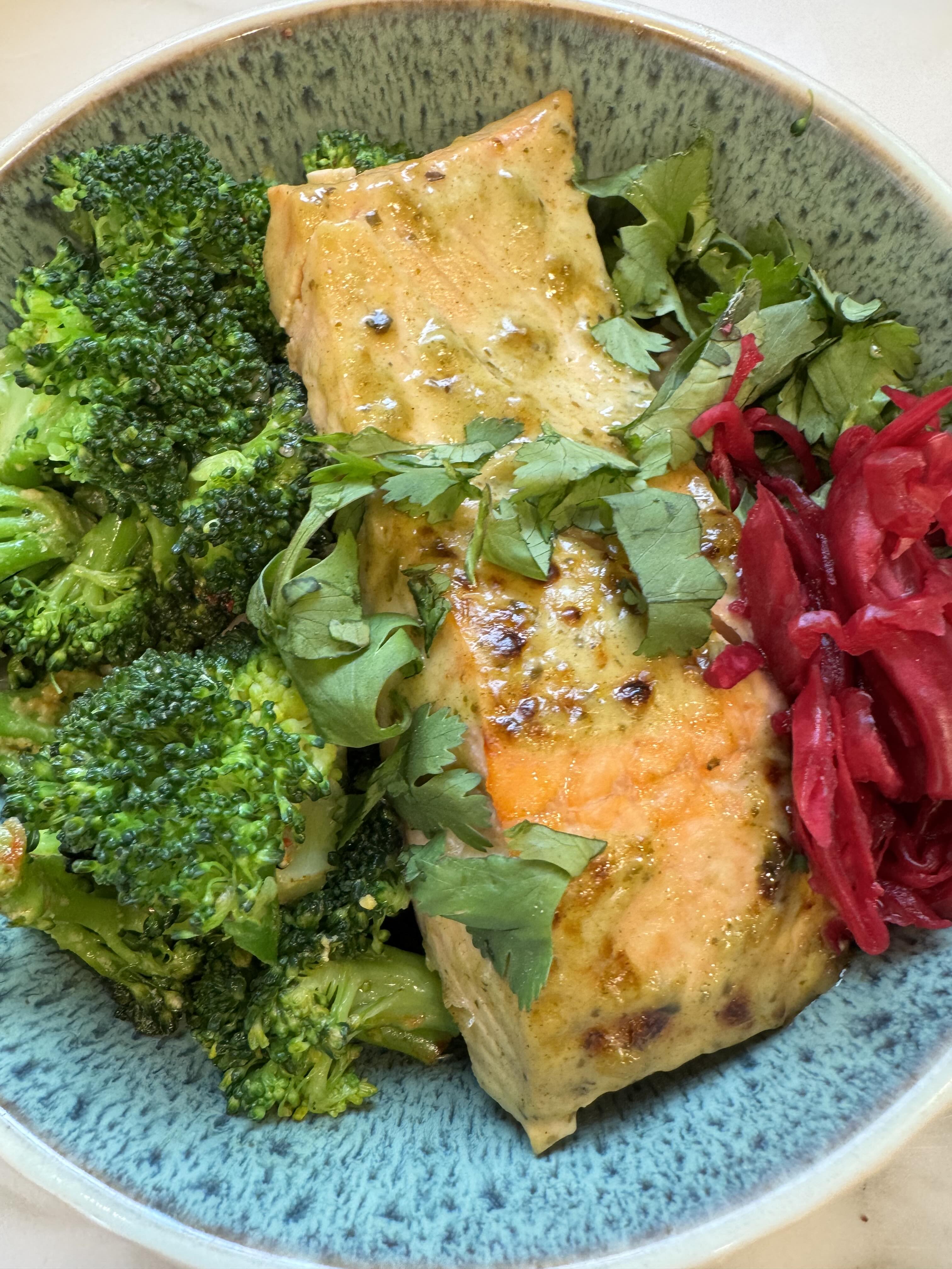Easy Air Fryer Salmon Power Bowls