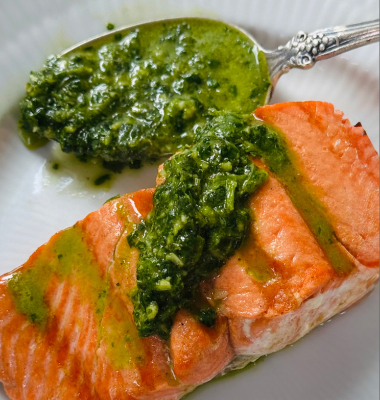 Grilled Copper River Sockeye With Chimichurri