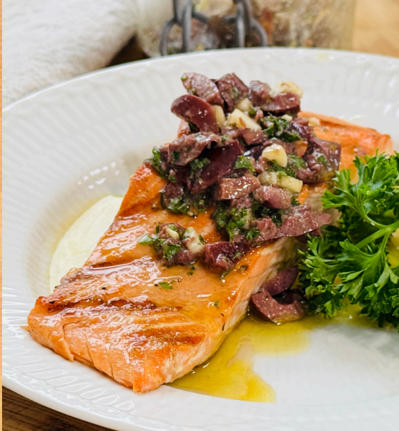 Grilled Sockeye With Niçoise Vinaigrette