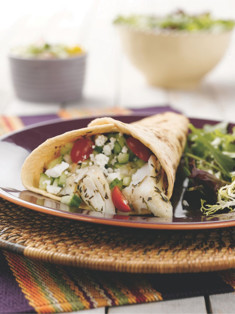Wild Alaskan Halibut Tacos with Cilantro Sauce