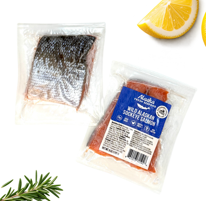 Wild Alaskan Sockeye Salmon Portions