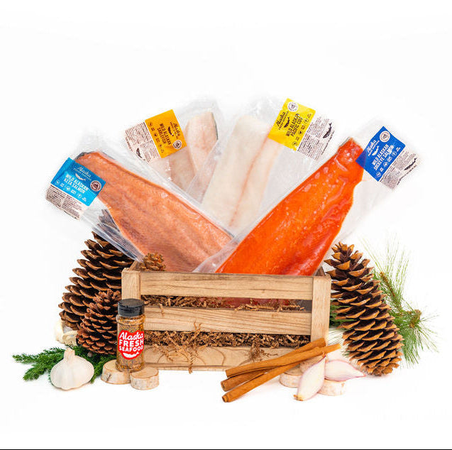 Full Side Wild Alaskan Fish Holiday Gift Box 