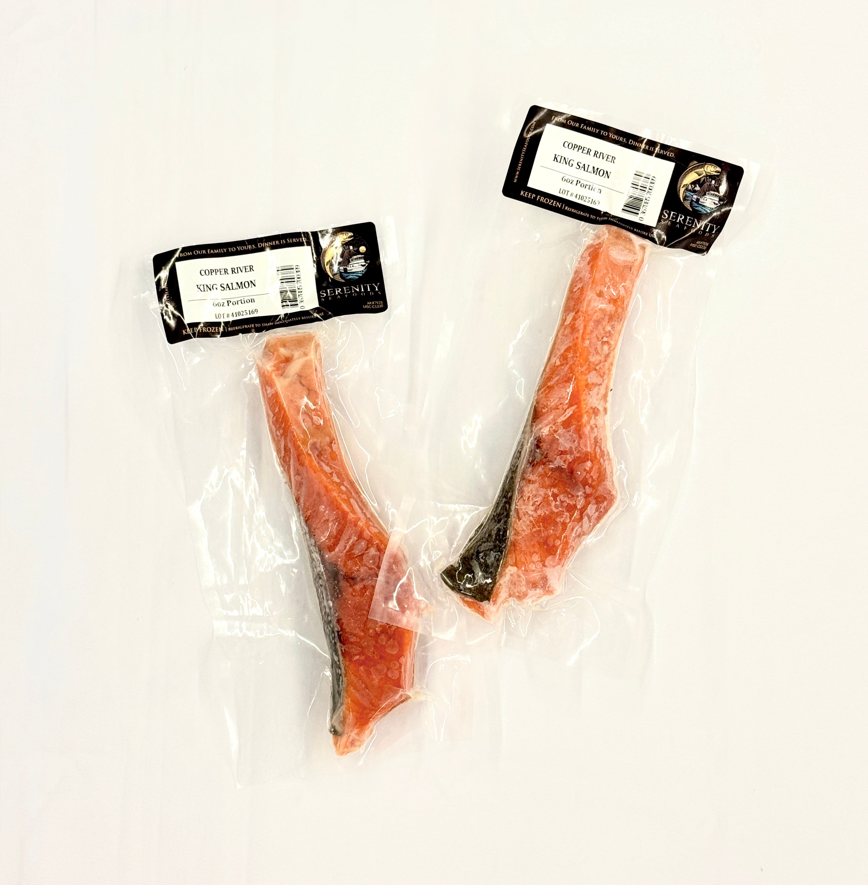2 portions Copper River King Salmon Steak Cut