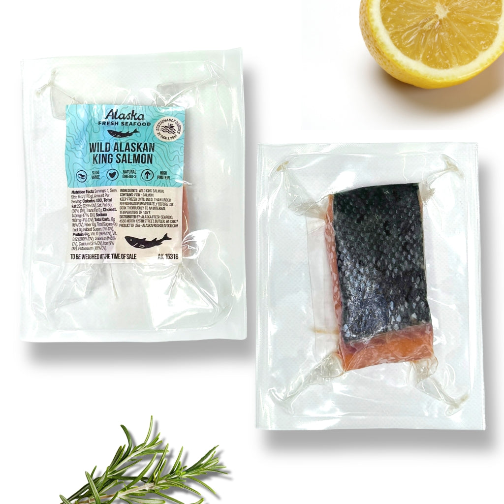Wild Alaskan King Salmon Portions