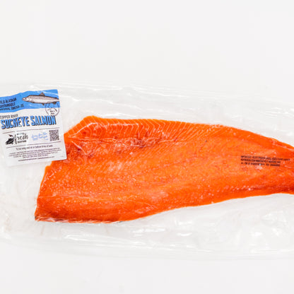 Sides of Copper River Sockeye Salmon (full fillets)