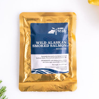 Wild Alaskan Sockeye 4 oz Smoked Salmon Ready To Eat